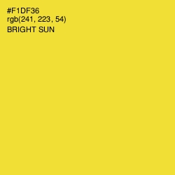 #F1DF36 - Bright Sun Color Image